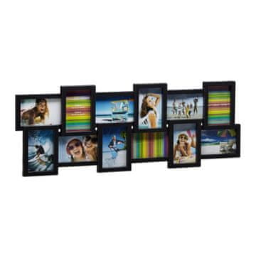 Northix Kolažni okvir za 12 slik, sijajni zaključek, trpežna plastika