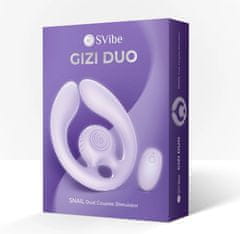 Snailvibe Svibe Gizi Duo – Dvojni Stimulator Za Pare, Lila, Brezžični Daljinski Upravljalnik