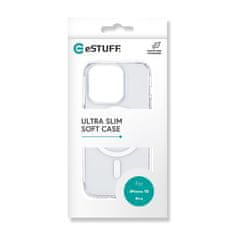 eSTUFF BERLIN iPhone 15 Pro Prozoren magnetni ovitek, TPU in polikar