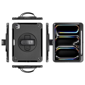 eSTUFF iPad Pro 11 2025/24 OHIO črn Robusten ovitek, ročaj in trak