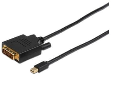 MicroConnect Kabel Mini Displayport - DVI-D 1m Črn