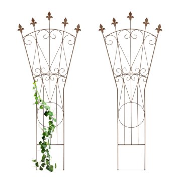 Northix Komplet kovinskih rešetk Fleur-de-Lis za plezalne rastline s stabilno oporo