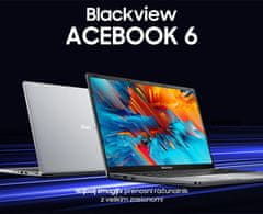 Blackview Blackview ACEBOOK 6 prenosni računalnik, 15.6" (39,6cm), 16GB RAM, 512GB SSD, Windows 11 Pro, AMD Ryzen 5 3500U, IPS FHD+, Radeon Vega8, WIFI 5, BT, 38Wh baterija, kamera, zvočniki, siv (Stellar Gray)
