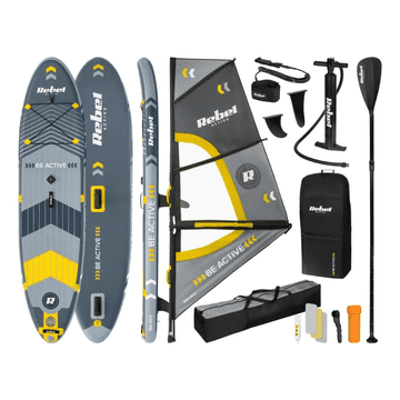 Rebel Deska SUP + SURF ACTIVE RBA-4511, 351x76x15 cm, komplet, jadranje na deski, do 120 kg