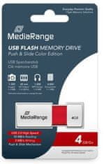 MediaRange Usb ključ 4gb 2.0 rdeč mr970