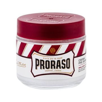Proraso Red Pre-Shave Cream krema pred britjem za trde dlačice brade
