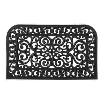 Northix Predpražnik gumijast z okrasnimi okraski in nedrsečo podlago za notranjo in zunanjo uporabo