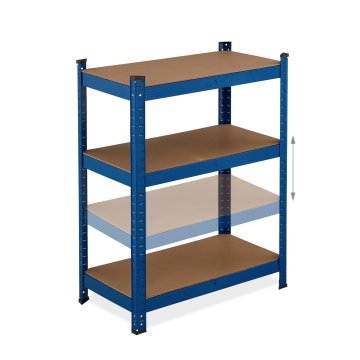 Northix Težka jeklena garažna polica za shranjevanje, 5 nastavljivih polic