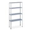 Northix Tovorna polica s 4 nastavljivimi policami za shranjevanje, jeklena