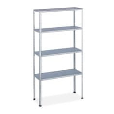 Northix Tovorna polica s 4 nastavljivimi policami za shranjevanje, jeklena