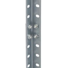 Northix Tovorna polica s 4 nastavljivimi policami za shranjevanje, jeklena