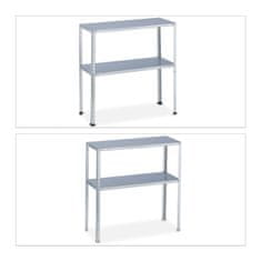 Northix Tovorna polica s 4 nastavljivimi policami za shranjevanje, jeklena