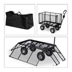 Northix Visoka samokolnica za vrt z nosilnostjo 100 kg in plastičnim koritom