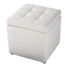 Northix Tabure iz umetnega usnja s prostorom za shranjevanje, nosilnost 150 kg, oblazinjen sedež, 40 x 40 x 40 cm