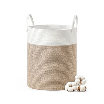 Songmics Košara za perilo 35x35x50 cm Bela