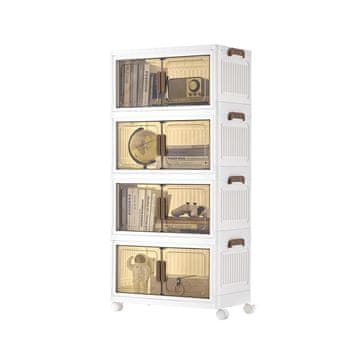 Songmics Organizator za shranjevanje 4 nivoji 31x55x111 cm bela