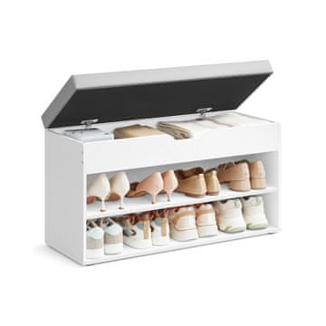 Songmics Klop za čevlje 30x80x44 cm bela