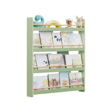 Songmics Knjižna omara 12x80x100 cm Zelena