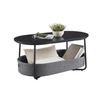 Songmics Kavni mizica 55x100x457 cm Črna