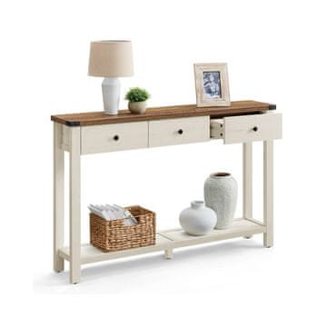 Songmics Konsolna miza 24x120x76 cm rjava