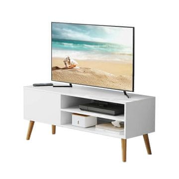 Songmics TV regal 120x40x49 cm bela