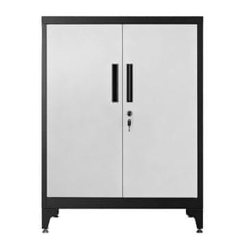 Songmics Predalnik za dokumente 40x80x90 cm srebrne barve