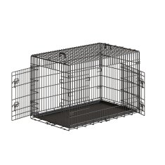 Songmics Pasja kletka 122x745x805 cm črna