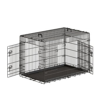 Songmics Pasja kletka 122x745x805 cm črna