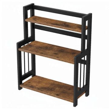 Songmics Stojalo za začimbe 3 nivoji 18x41x53 cm rjavo