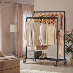 Songmics Oblečni regal 59x100x162 cm Črn