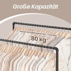 Songmics Oblečni regal 59x100x162 cm Črn