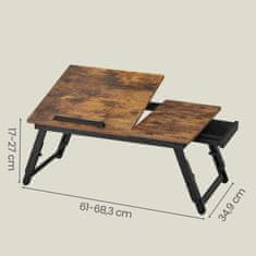 Songmics Mizica za prenosnik 55x35x23 cm rjava