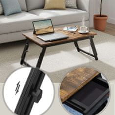 Songmics Mizica za prenosnik 55x35x23 cm rjava