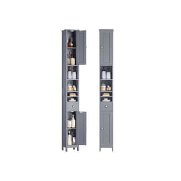 Songmics Kopalniška omarica 195x214x180 cm siva