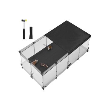 Songmics Kletka za male živali 144x74x57 cm bela