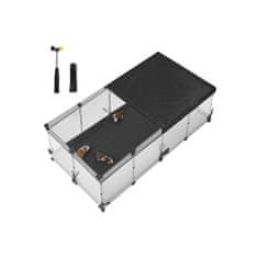 Songmics Kletka za majhne živali 144x74x47 cm bela