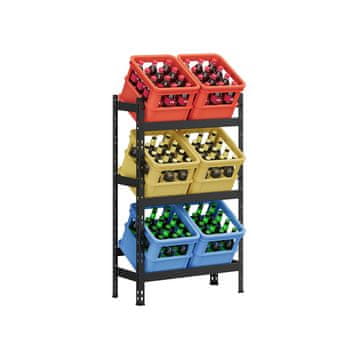 Songmics Stojalo za pijače 32x70x1254 cm Črno