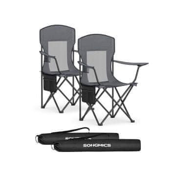 Songmics Set 2 kosov kamp stolov 515x865x97 cm siva