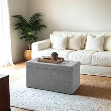 Songmics Shranjevalna klop 76x38x38 cm Siva