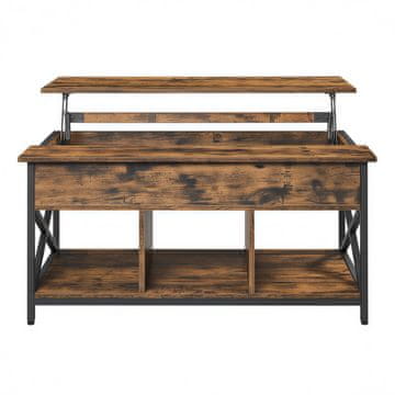 Songmics Kavni mizica 60x100x48-62 cm Bela