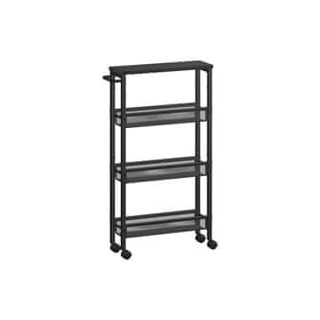 Songmics Voziček za postrežbo 13x454x77 cm Črn