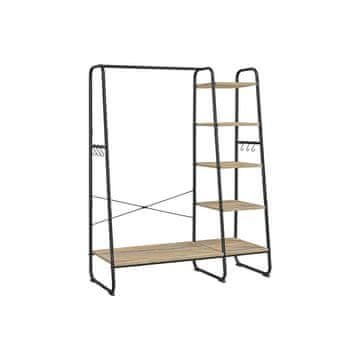 Songmics Oblekalna stojala 5 nivojev 45x120x160 cm rjava črna