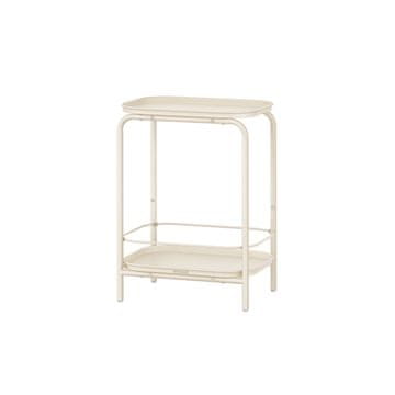 Songmics Stranska mizica z 2 nivojema 30x40x56 cm bela