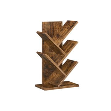 Songmics Knižna polica 172x30x51 cm rjava