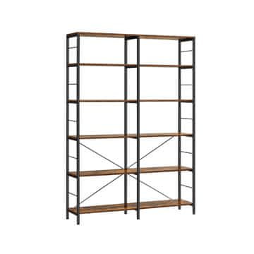 Songmics Knižna omara 6 polic 30x120x1725 cm rjava