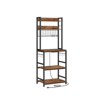 Songmics Kuhinjska polica 40x60x170 cm rjava