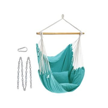 Songmics Viseči stol 148x125 cm turkizna