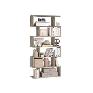 Songmics Knižna omara 6 polic 24x70x1905 cm Greige