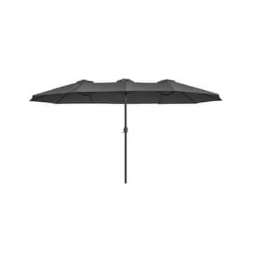 Songmics Dvojni senčnik Parasol 460x270 cm Siva