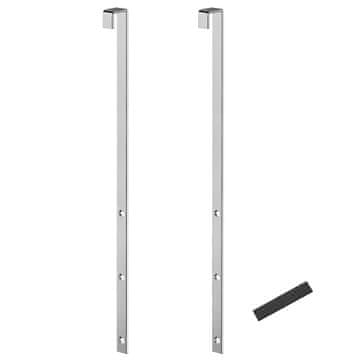 Songmics Komplet 2 vratnih obešalnikov 12x22x32 cm srebrni jeklo